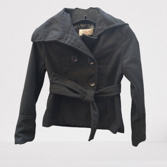 Beverly Hills Princess Black Wool Blend Jacket S - Picture 1 of 14